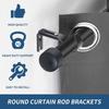 Universal Curtain Rod Hook Metal Construction Roman Pole Bracket Hanging Hook  Bedroom Use