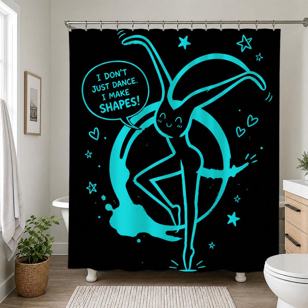 High Quality Waterproof Shower Curtain Fun Dance Art Print Bathroom Decor Liner Novelty Curtain for Modern Home Bathroom Accesso