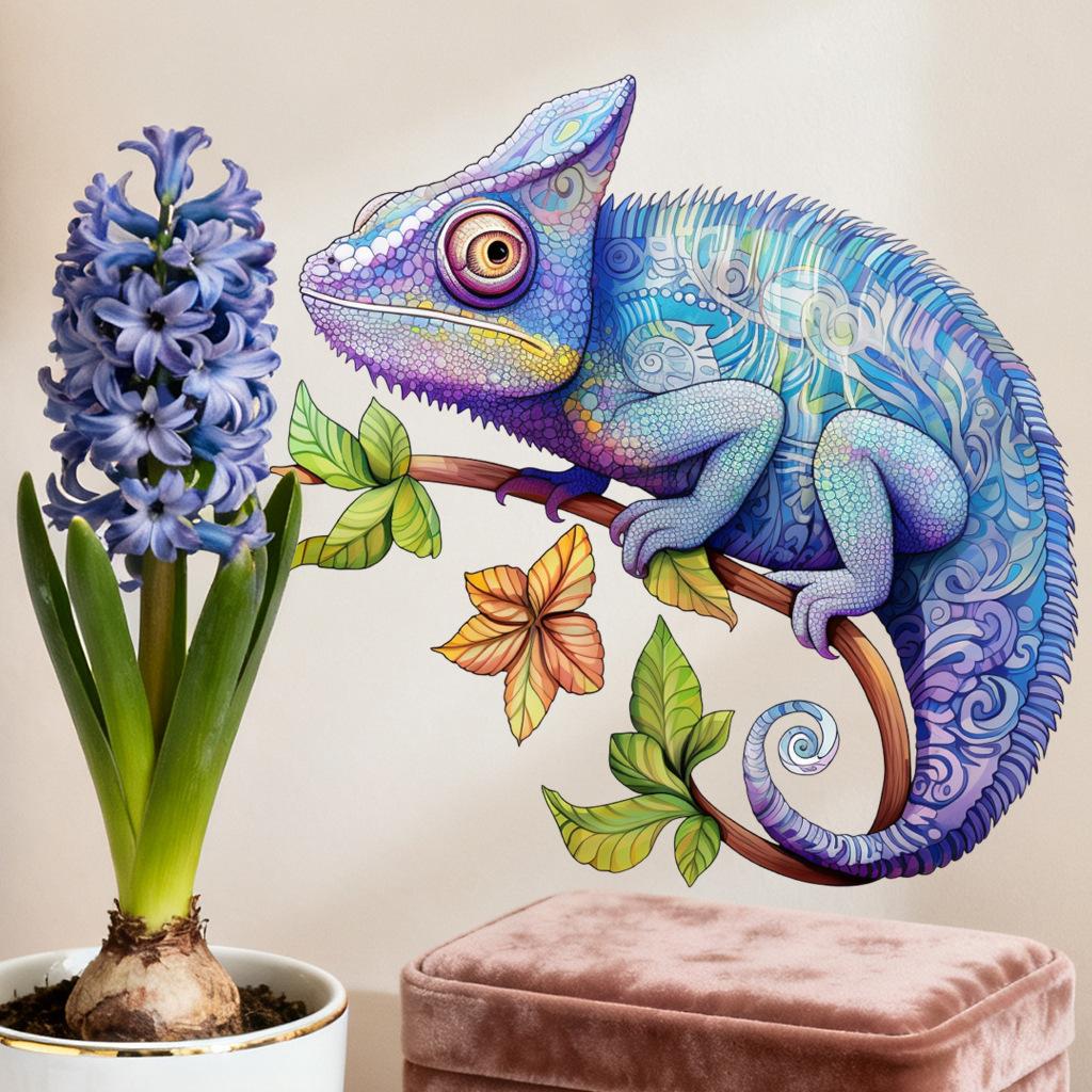 Lizard Animal Wall Stickers, Removable Anti-Static Waterproof Self-Adhesive PVC Decals for Kids Room Bedroom Bathroom Living Room Decor