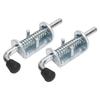2PCS 6 Inch Spring Loaded Latch Pin Heavy Duty Latch Pin Door Lock for Tailgate Trailer Carriage Garage