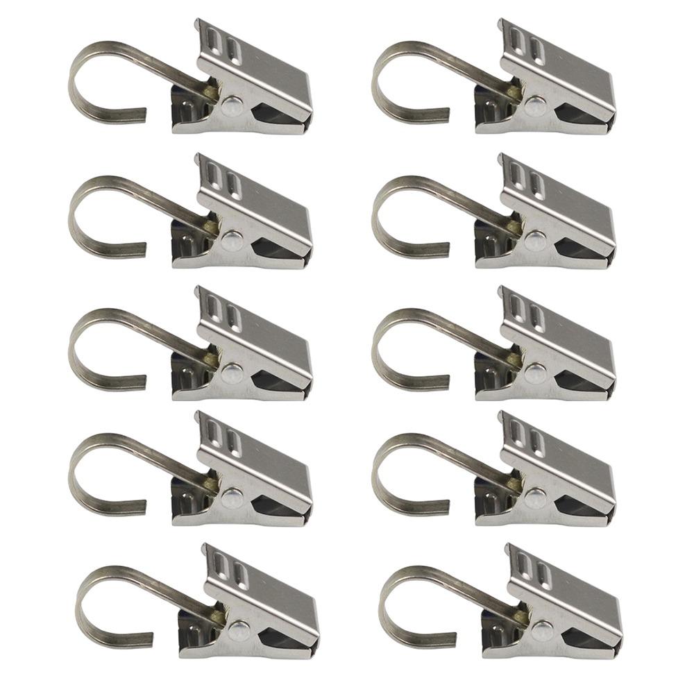 100Pcs Stainless Steel Drapery Crocodile Clip Hanging Drapes Clamp  Display Photos