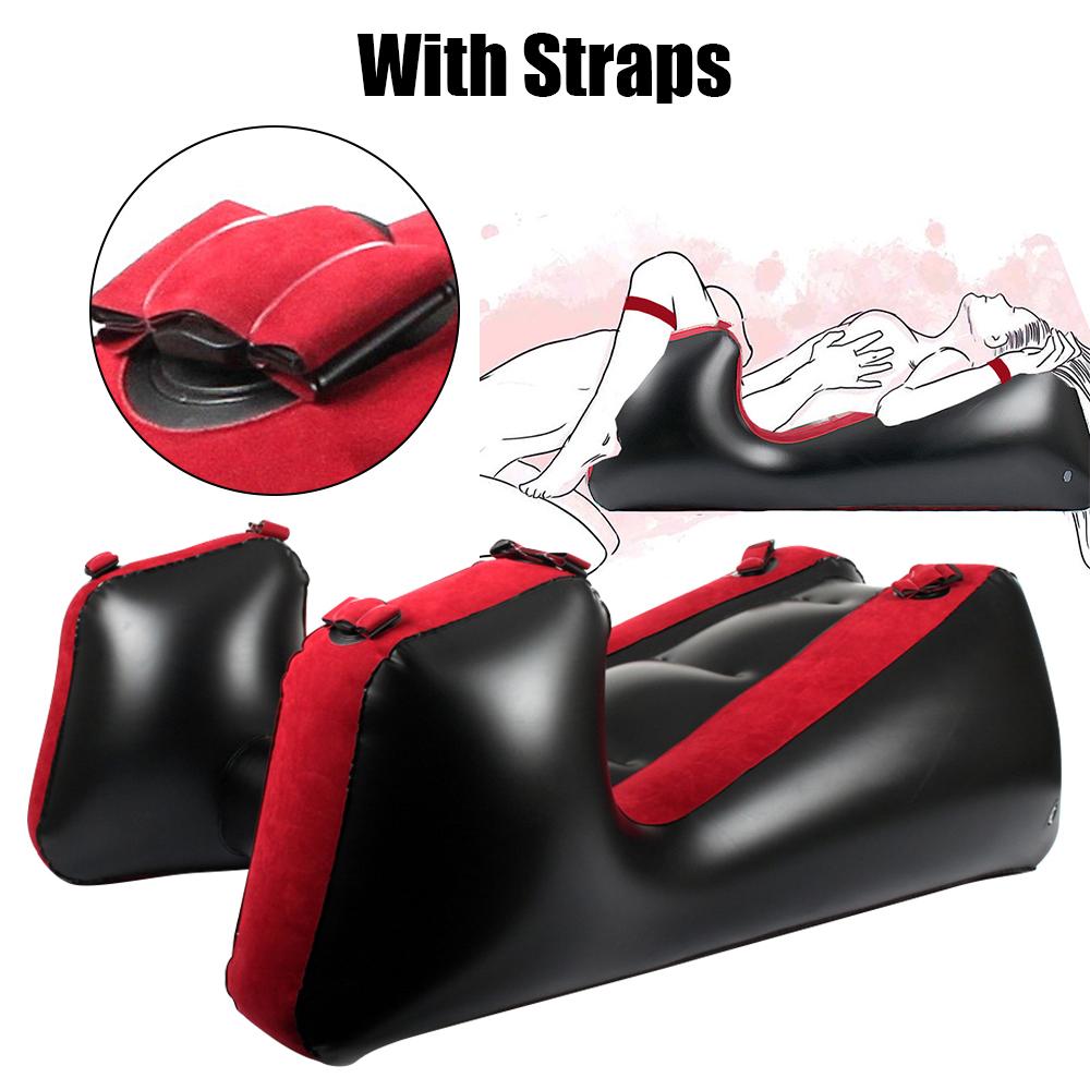 Split Leg Sofa Matte SM Bondage Voksenspill Sex Stol Seng med stropper Sexmøbler Hjelpemiddel Oppblåsbare Sexverktøy For Par Kvinner
