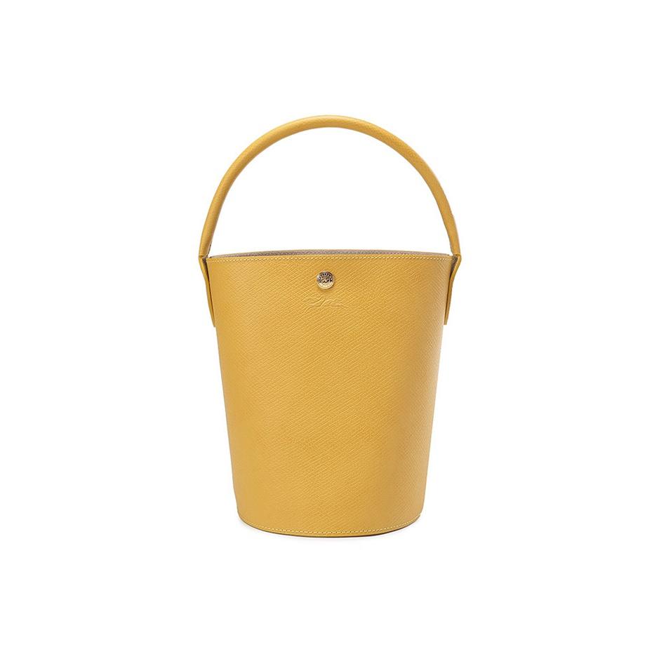 

Longchamp Épure 17 Press Stud Closure Embossed Calfskin Bucket Handbag Small Women Handbags Yellow 10161HYZ452 Basic Set (Bag+Dust Bag)