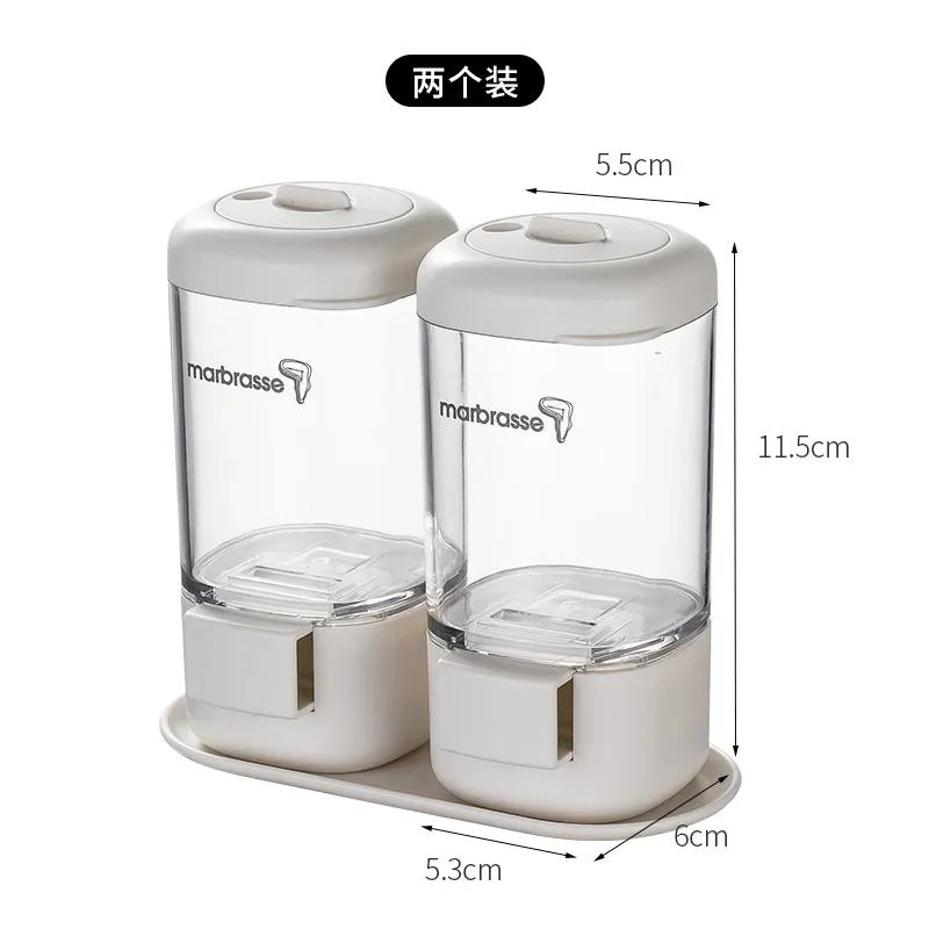 Bottiglia Controllabile Misurabile Sale Gadget da Cucina Set Combinazione Condimenti Barattolo Domestico Tipo a Pressione Sale Spruzzino Strumenti Spezie