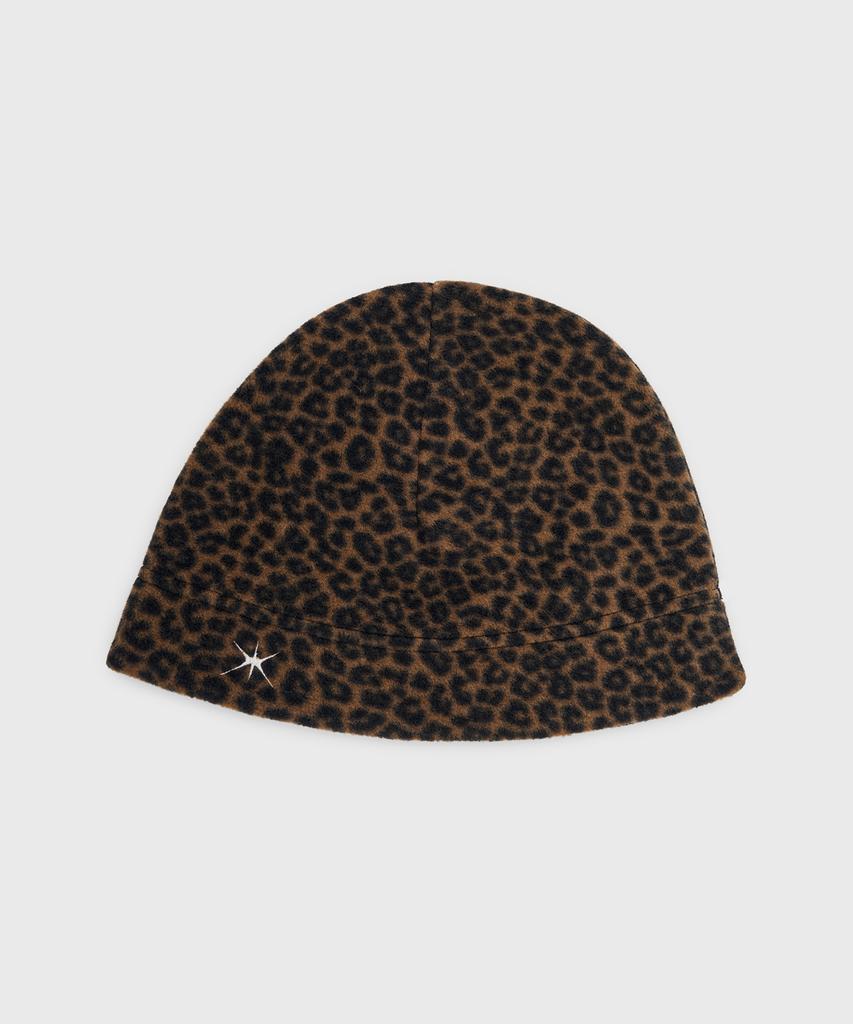 Yunse Hatch Embroidered Beanie (Leopard)