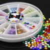 12 Colors Glitters 3mm Acrylic Nail Decoration Stickers DIY Tips Manicure Wheel