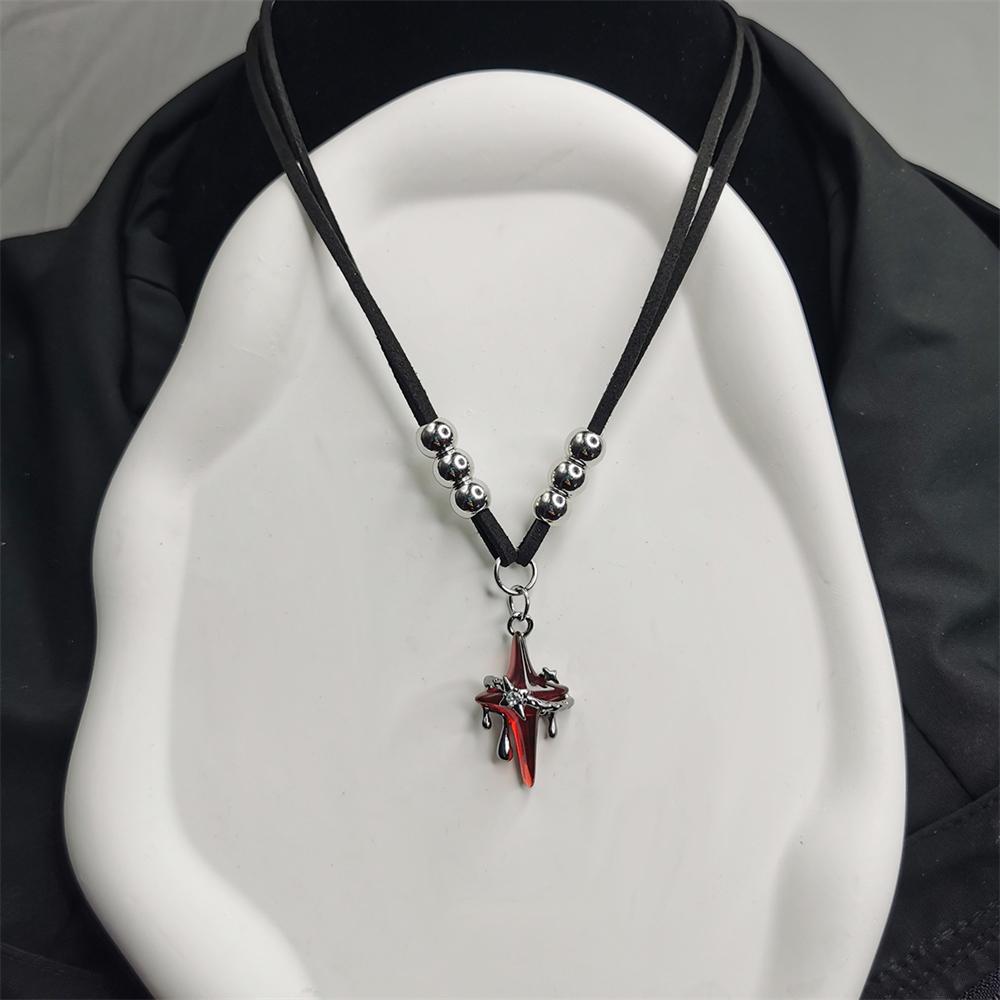 Dark Style Liquefied Starry Men's Necklace Hip-Hop Style Necklace Sweater Chain Niche Design High-End Pendant