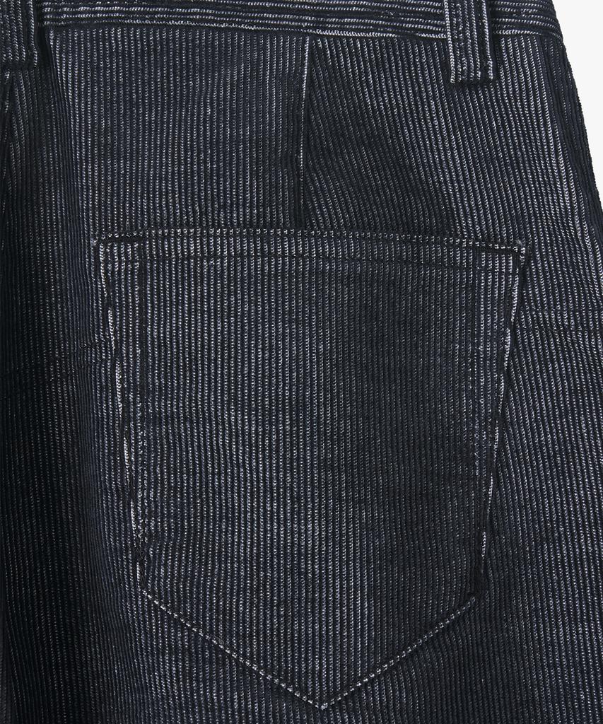 Gilyeong Denim Corduroy Barrel Pants_Navy