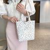 Large capacity broken flower canvas bag tote bag flower niche women's bag shoulder bag