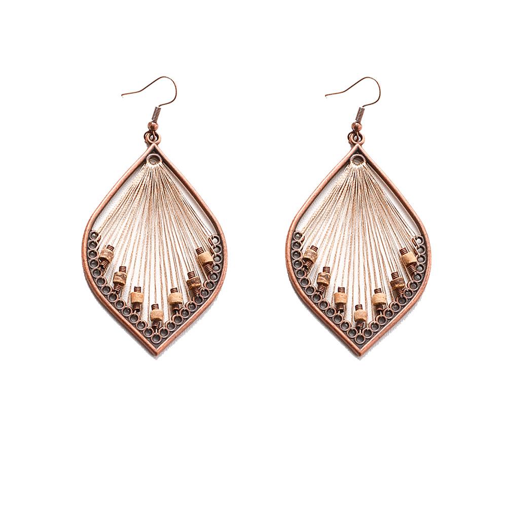 Retro Bohemian Woven Tassel Earrings In Niche Forest Style