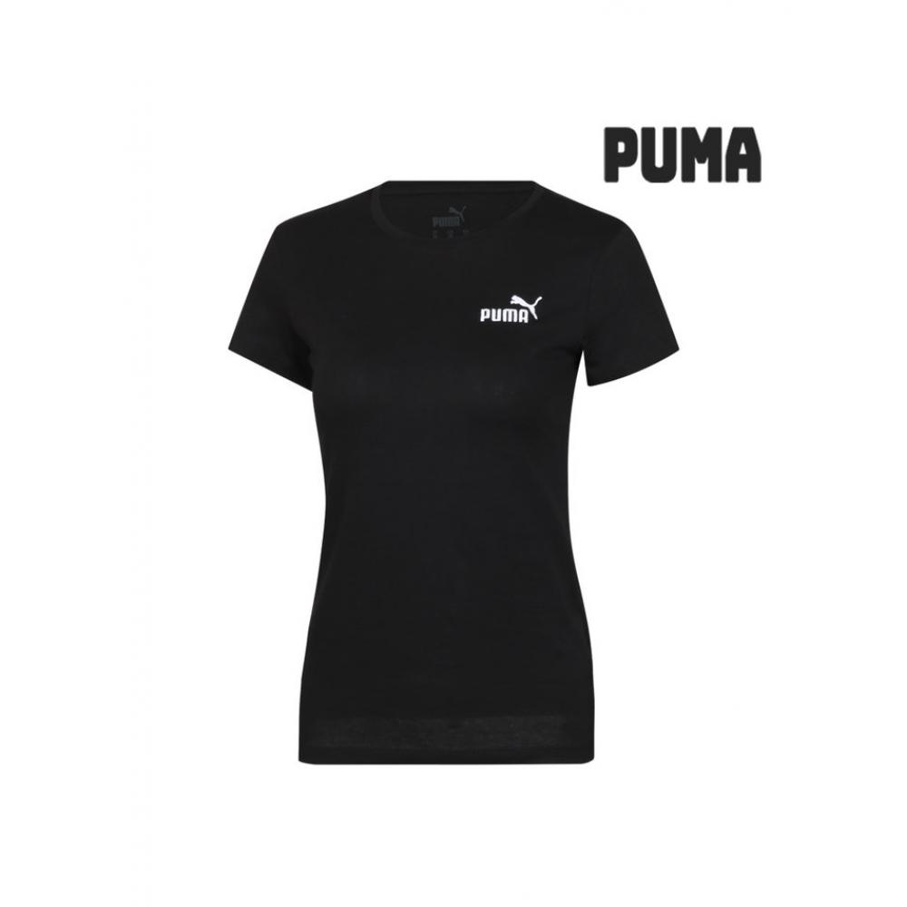 

Puma Short Sleeve T Shirt Essential Plus Logo Women Black 848331 01
