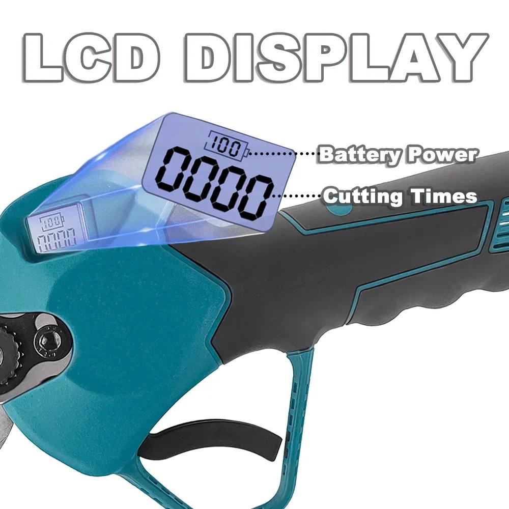 PATUOPRO 40mm Brushless Cordless Electric Scissor Pruner Pruning Shear Cutting Power Tool For Makita 18V Battery(No Battery)