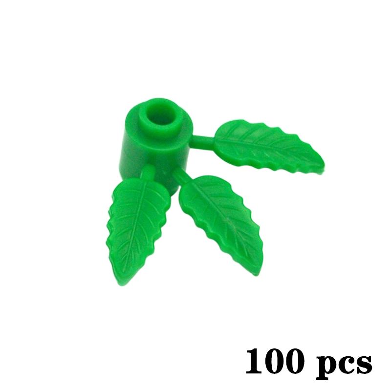 Locking creative Blocks MOC Parts Plant Tree Leaf Flower Rockery Building Block Coconut Tree Leaves 30176 3741 32607 For Friend