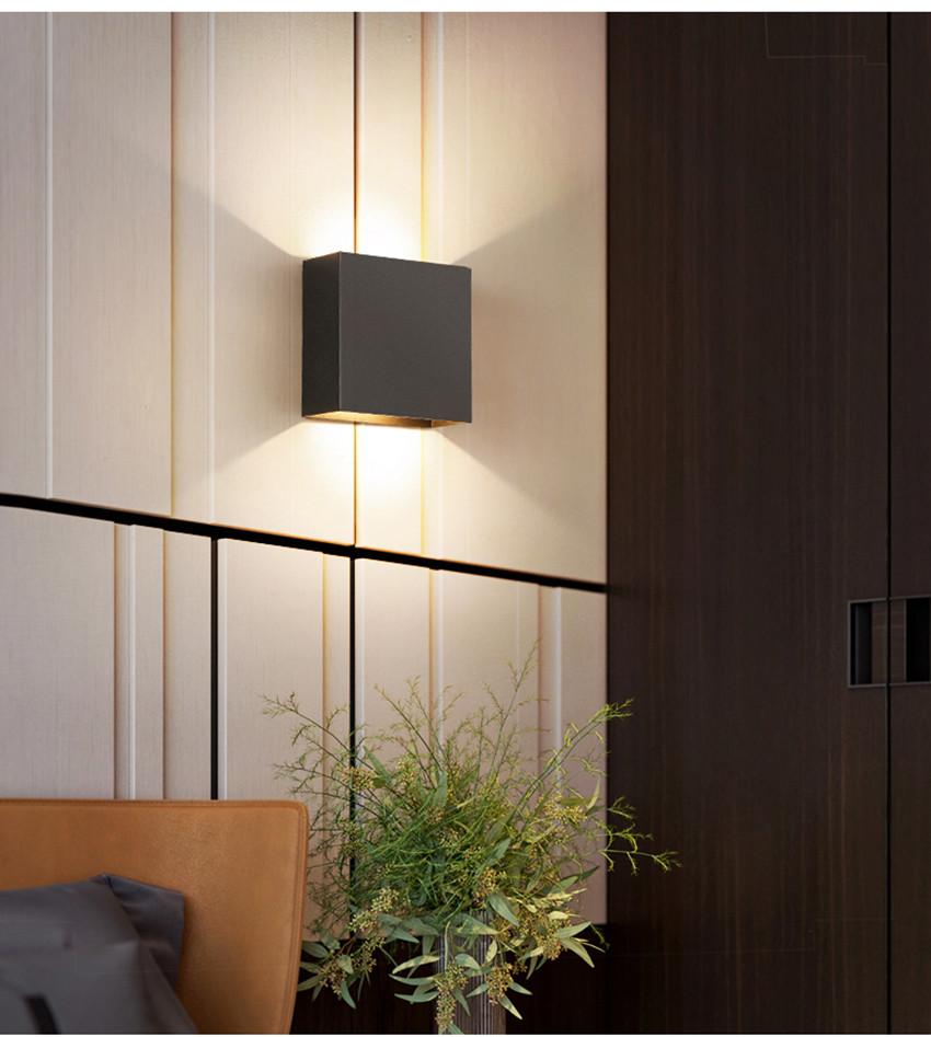 

Светодиодный настенный светильник Up Down Lamp для внутреннего декора, настенный светильник из золота и алюминия Cool White(5500-7000K) чёрный