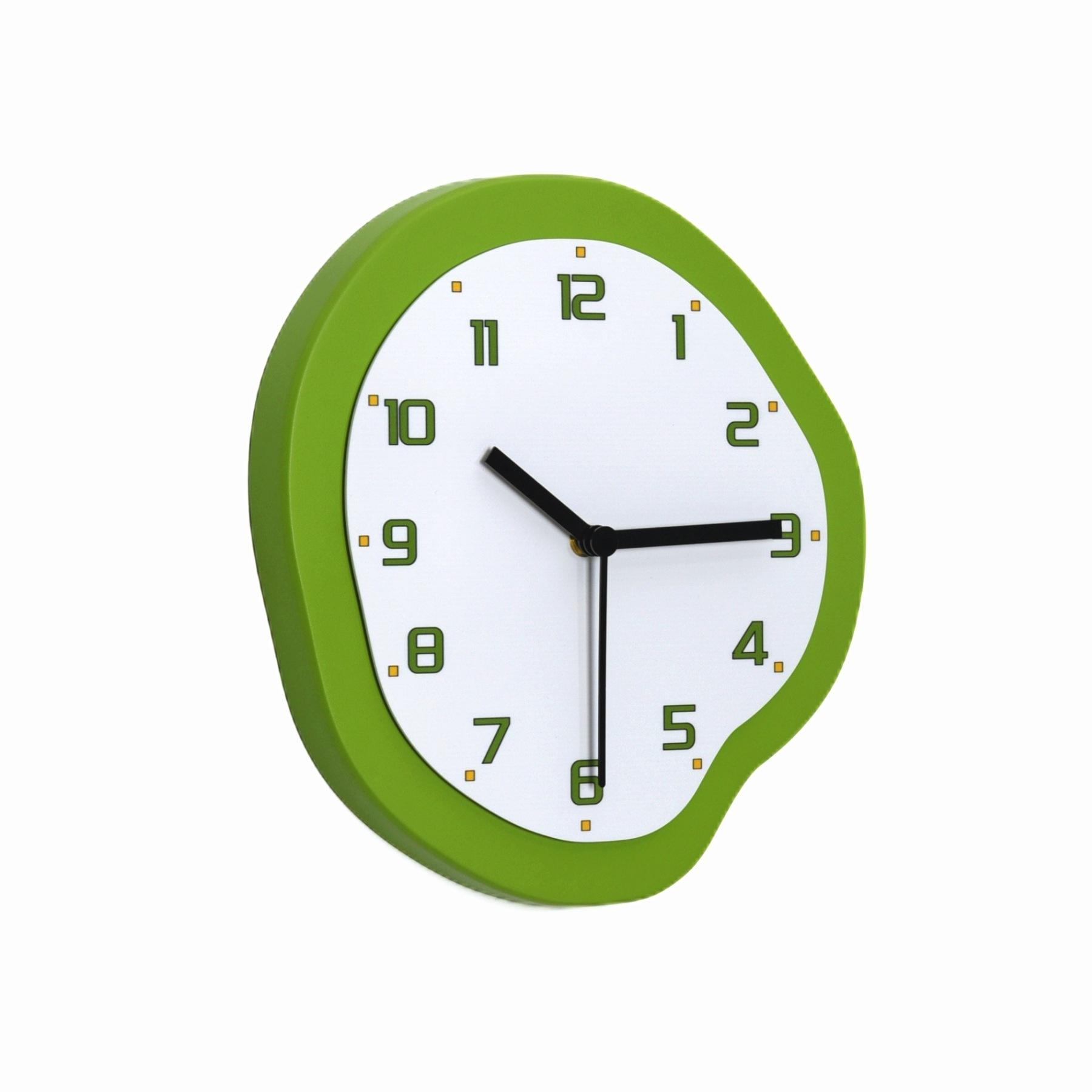 

Креативная текстура Маленький свежий художественный декор Настенные часы для дома Гостиная Белая стена Минималистичные Мягкие декоративные часы Бесшумные Без сверления Avocado Green - 28 × 30cm