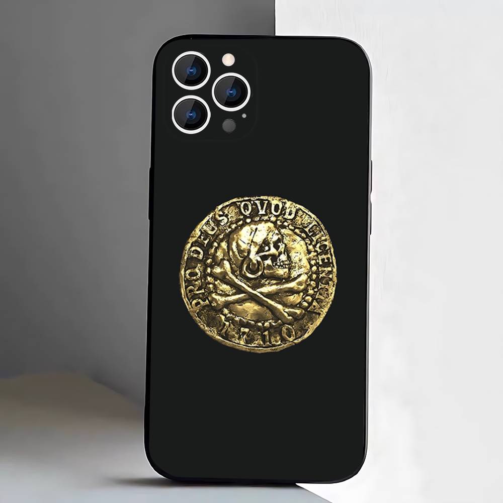 Sic Parvis Magna Uncharted Чехол для телефона для iPhone 17,16,15,14,13,12,11,Pro,XS,Max,XR,Plus,E,SE4,Mini Черный Мягкий Чехол iPhone13mini