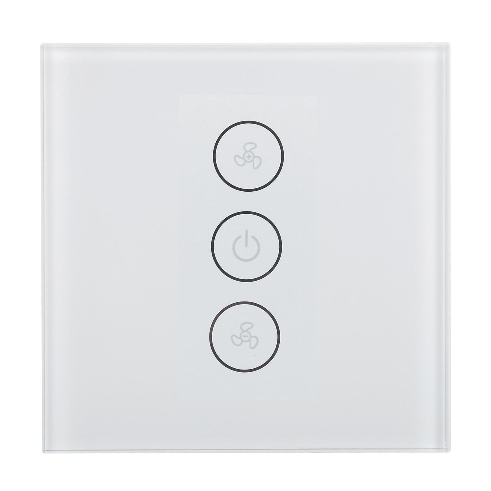 

Smart WiFi Dimmer Fan Switch Wireless Timer Voice APP Control for Tuya 110‑240V 50 60HZWhite White
