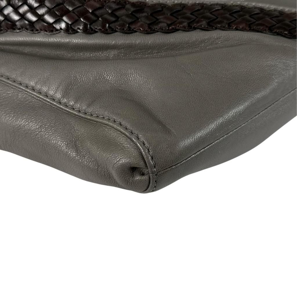 Loewe Shoulder Bag Gray Women Braid Used