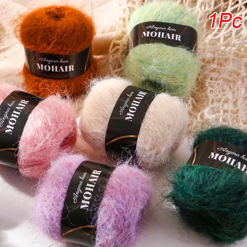 Alpaca Mohair Yarn Hand Woven Sweater Camisole Hat Yarn Ball Handmade DIY Doll Crochet Hook Yarn Ball Handmade Materials