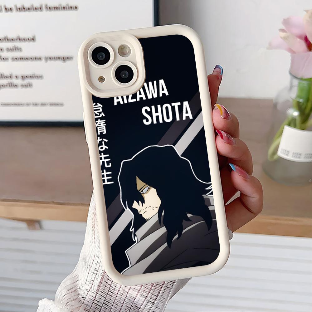 MHA Aizawa Shota Mobile Phone Case for iPhone 17 16 15 14 13 12 11 Air Pro Max Plus Thicken TPU Colorful Cover Smartphone Luxury