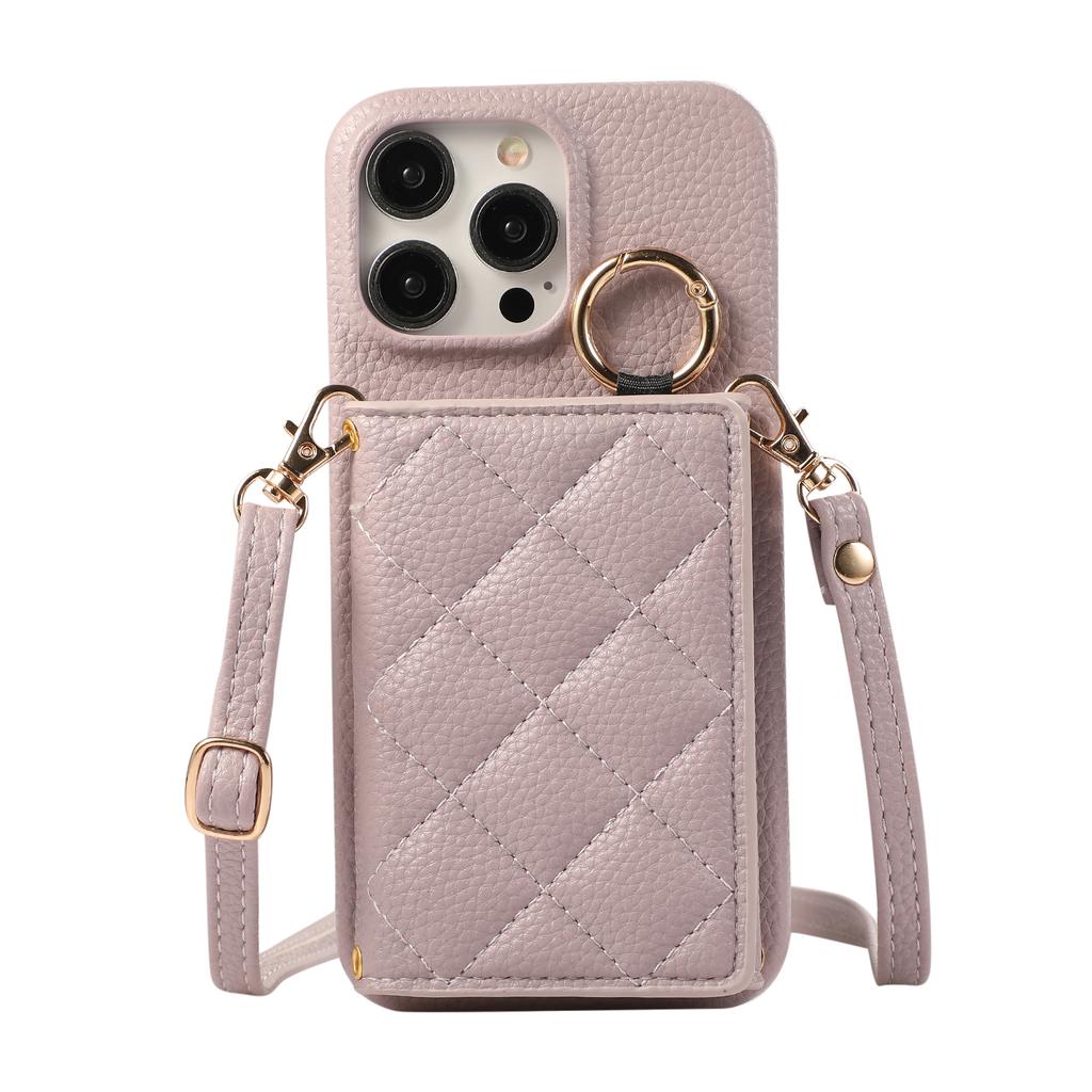 Crossbody Triple Fold Cards Solt Ring Holder Wallet Leather Case For iPhone 16 Pro Max 15 Plus 14 13 12 11 7 8 SE 2022 Bag Cover