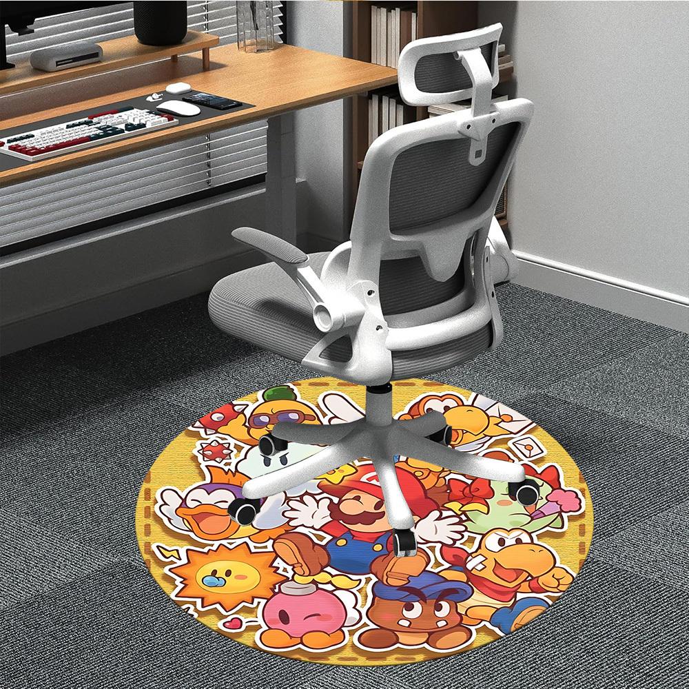 

1pc Mario Characters Office Round Area Rug, Under Office Chairs Bedroom Living Room Home Decor, Room Deco, Available in Various Sizes267 80cm by 80cm
