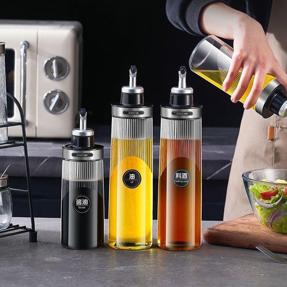 Leak Proof Cooking Oil Pot No-drip Pourers Olive Oil Dispenser Liquid Seasoning Bottle  Restaurant