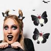 10Pcs Spooky Butterfly Skull Hair Clip Halloween Themed Skeleton Butterfly Hair Clasps Accessory for Costume Fun