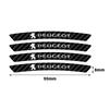 Auto Styling 4 Stuks Koolstofvezel Embleem Velgen Velgranden Stickers Decal Voor Peugeot 208 2012~2018 308 2014~2021 2008 3008 107 106 406