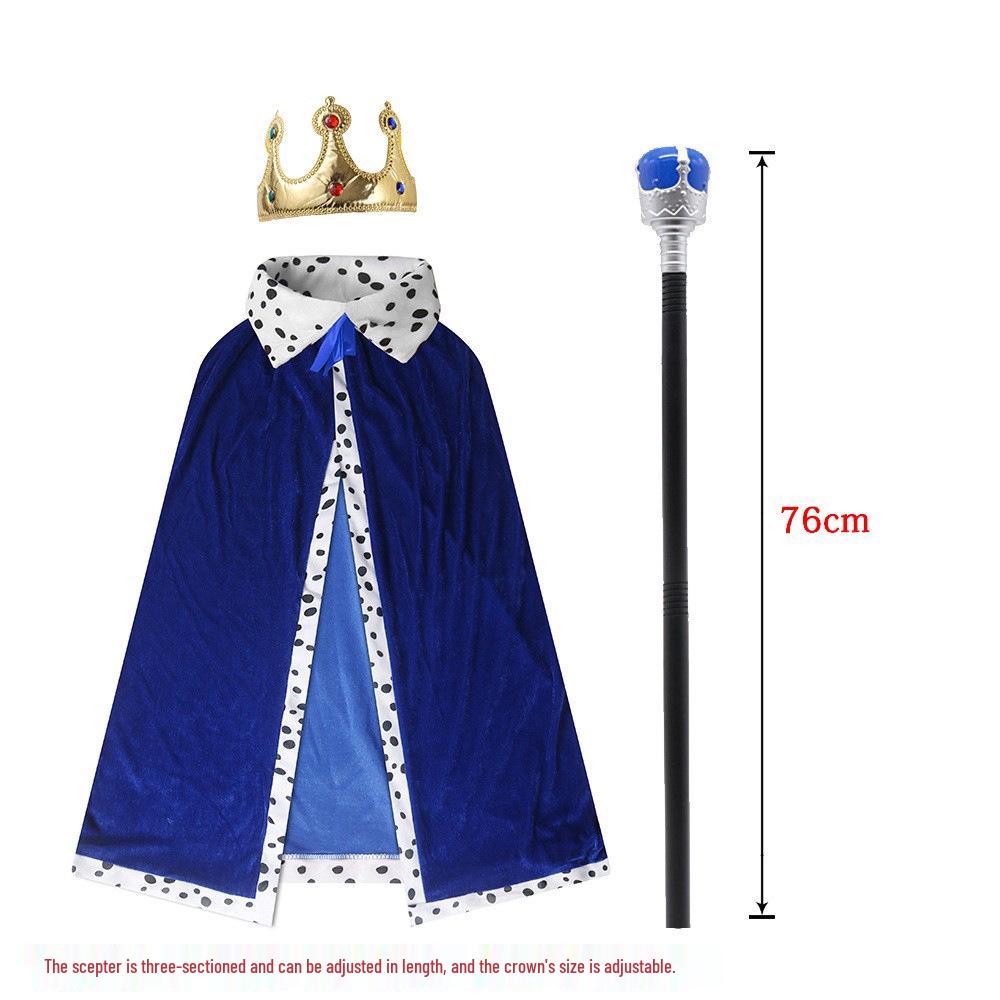 Children's Halloween Royal Cloak - Adult Prince/Princess Cape for European Festival & Masquerade Performance.