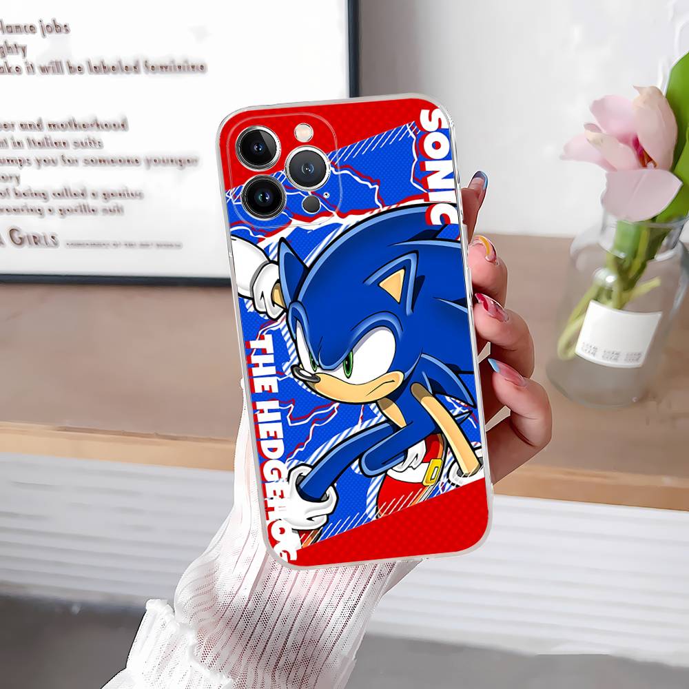S-SonicS Anime Handyhülle Für IPhone 17 16 15 Plus 14 13 Mini 12 11 Pro Max Weiche Hülle