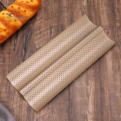 Teglia per baguette, stampo antiaderente per baguette ondulato, teglia per baguette perforata per pane italiano a lievitazione naturale