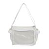 Japanese College Style Large Clear Jelly Bag With Zipper For Casual Travel
