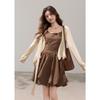 Mishow Women's Knit Cardigan & Slip Dress Two-Piece Set