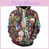 Moda Novo Unissex Rick And Morty Estampa 3D Casual Moletom Blusas