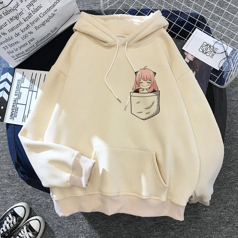 SPY X FAMILY Hoodie Anya Forger Harajuku Kawaii Manga Spyxfamily Sweatshirt Hoody Casual Streetwear Anime Unisex Graphic New