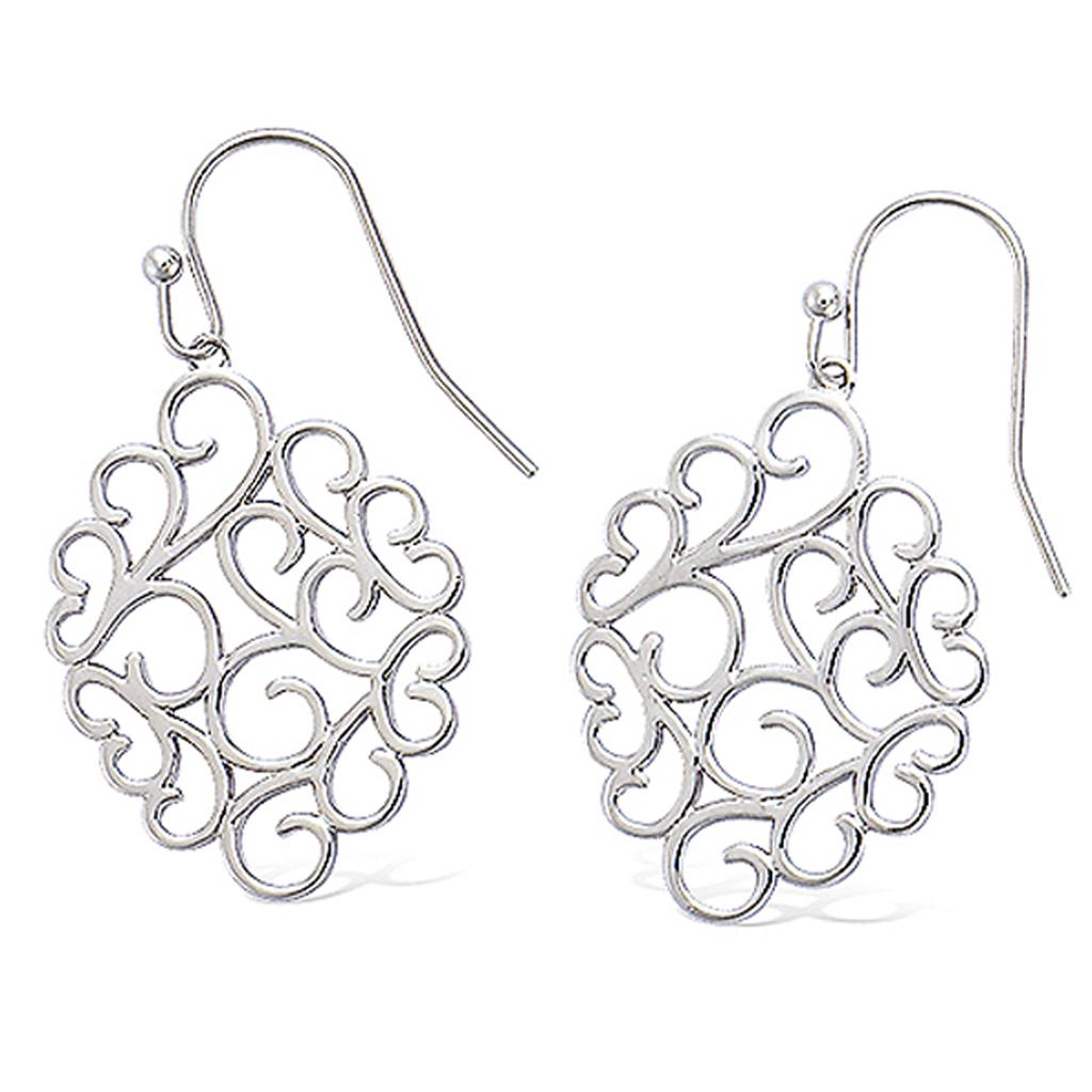 Les Trésors De Lily [M6217] - Silver 'Carmen' Earrings Silver (rhodium Plated) - 40x20 Mm