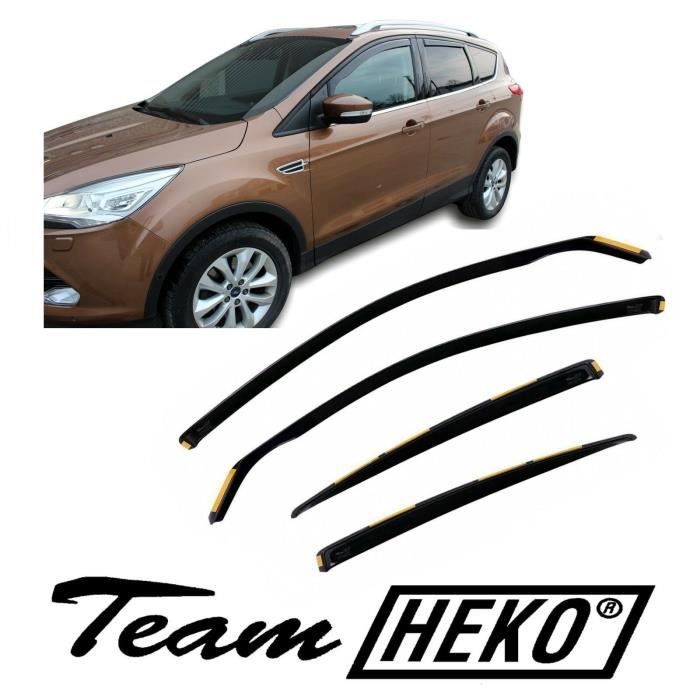 Air Deflectors - J&J AUTOMOTIVE - Heko - Smoked - For Ford Kuga 2 - 2013-2019