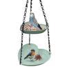 Hanging Bird Feeder for Outdoors Two-Tier Wild Bird Feeder Heart Shaped Seeds And Water Feeder Tray for Outside Garden Patio Deck Yard