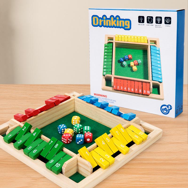 Children's Number Flip Card Game: Educational, Entertaining, Four-Sided Board & Drinking Game Props for Parties