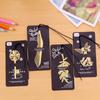 1 Pcs Cartoon Art Exquisite Series Metal Bookmarks Gold Plated Bookmark Key Feather Angel Stationery Office School Supplies