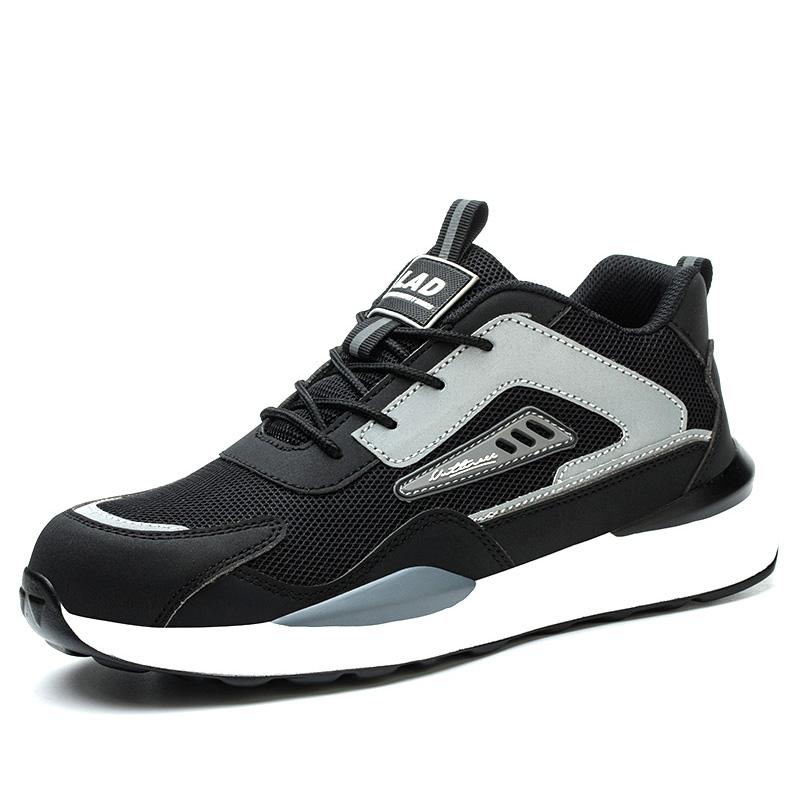 

mens fashion breathable steel toe caps work safety shoes summer tooling security boots worker safe sneakers protective footwear 280 темно серый