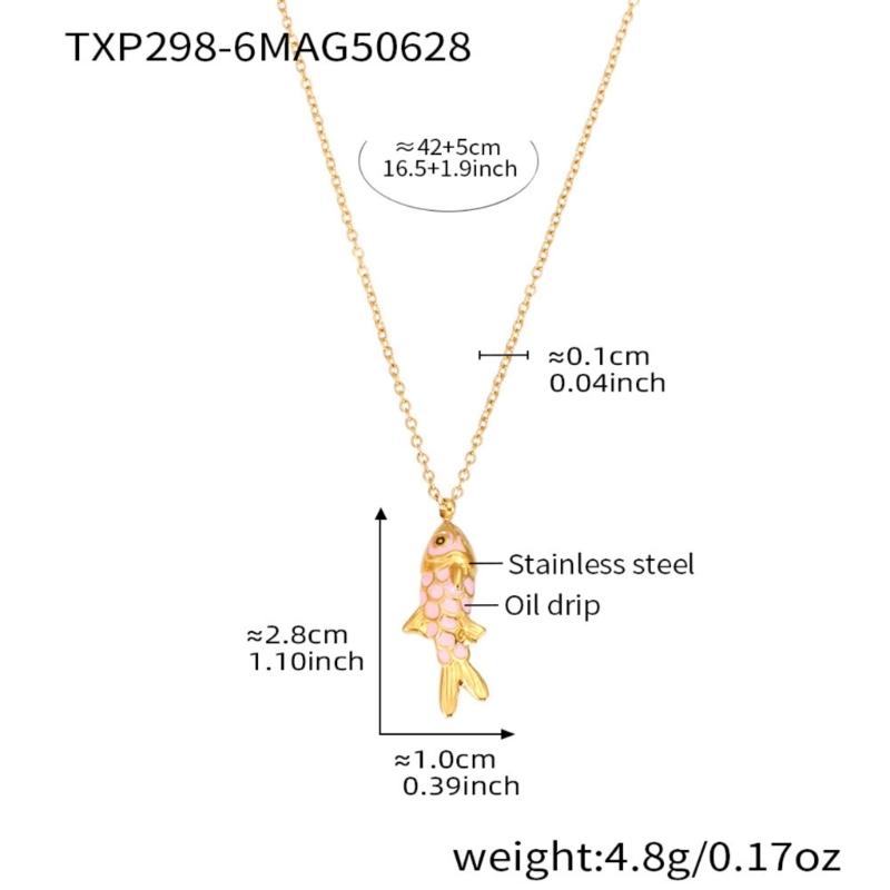 Elegant Pearls Fish Pendant Necklace In Silver Or Gold For Daily Wear And Gift Giving