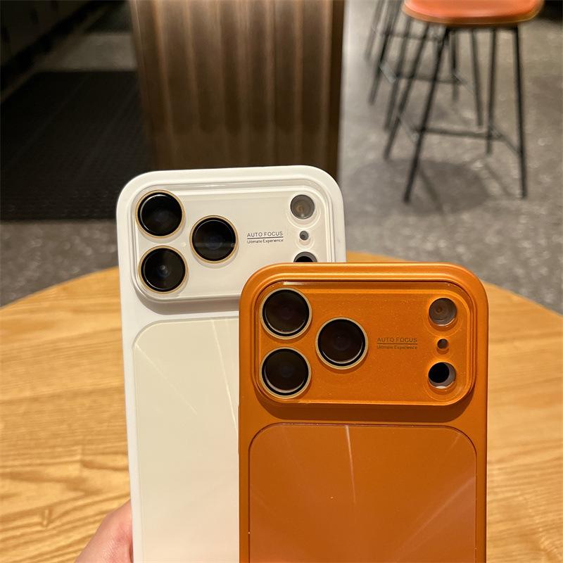 High-End Solid Color Aurora Window Case for iPhone 17, 16 Pro Max, 15, 14