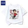Cristiano Ronaldo No7 Cartoon Print Cotton T Shirt Unisex Short Sleeve O Neck Soccer Graphic Casual Loose Breathable Streetwear