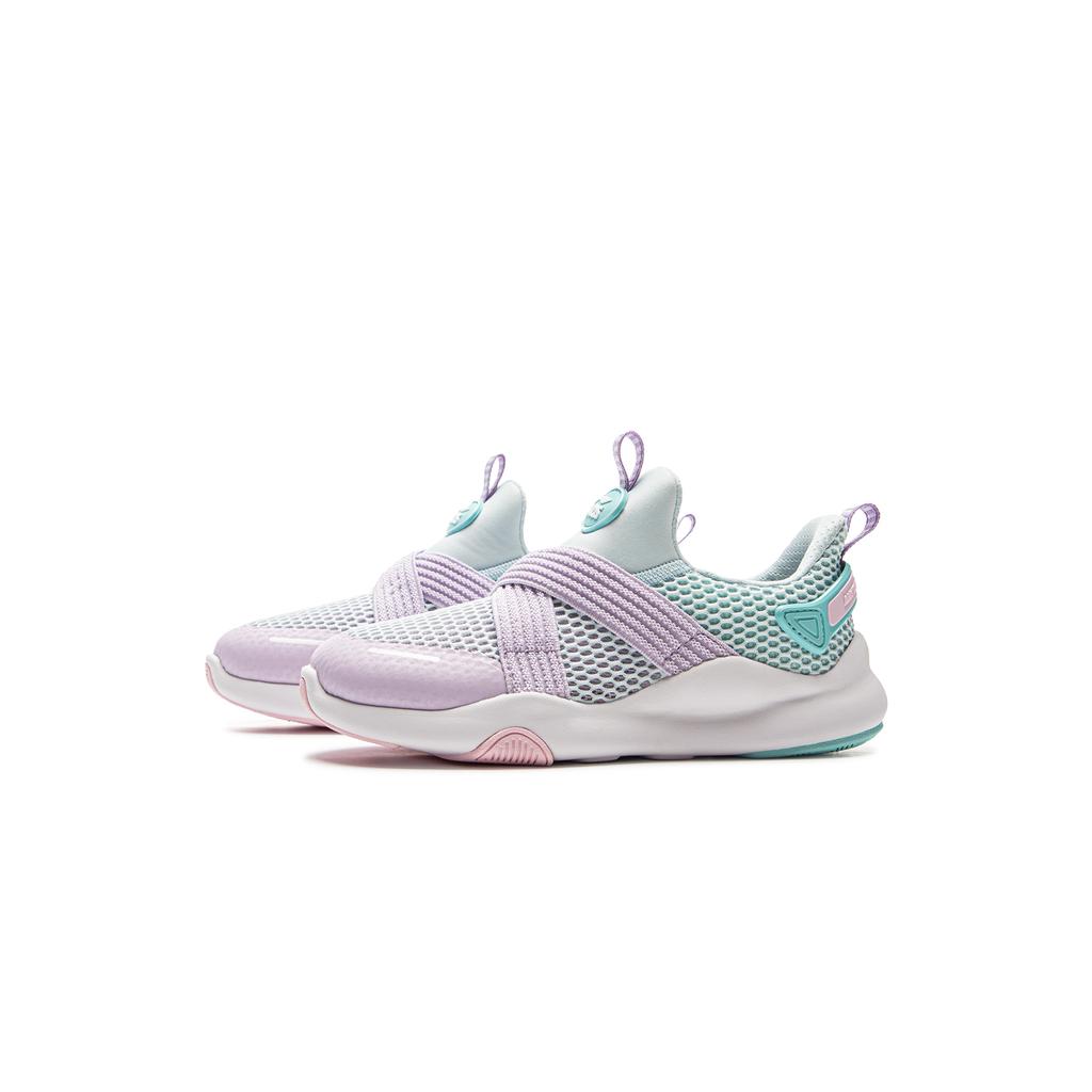 Li Ning Kids Sports Lifestyle Series Fabric Soft Lightweight Fashion Shock Absorption Rebound Low-Top Casual Shoes Kids Casual Shoes Purple YKNU120-6
