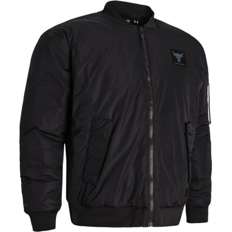 Under Armour Project Rock Bomber Jacket Black Men s 1382278-001 M