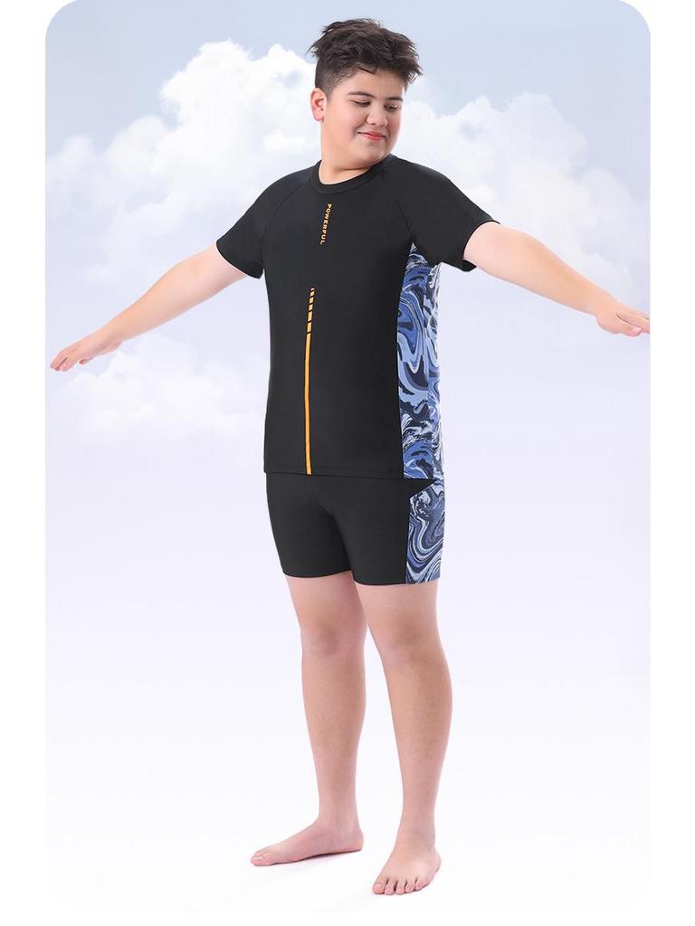 2025 Fat Boy Men's Medium & Large Split Anti-Embarrassment Swimsuit Set for Kids