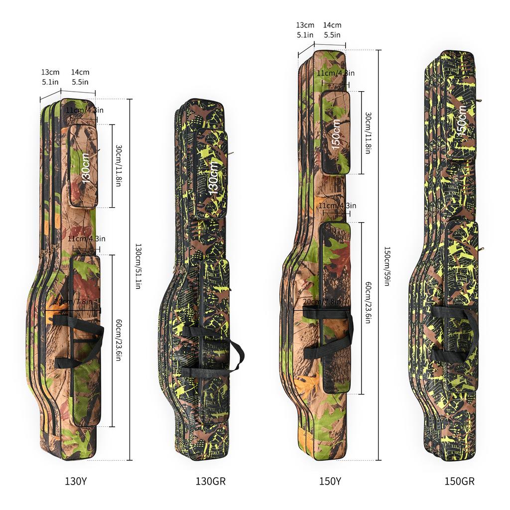 Outdoor Waterproof Tackle Storage Bag Rod Carry Organizers Fishing Rod Case Fishing Rod Bag Folding Fishing Rod Carriers