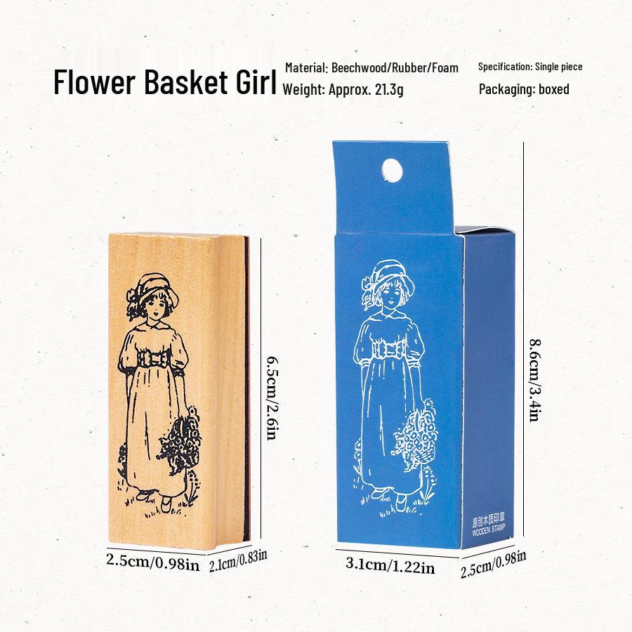 Exquisite Wooden Plant & Flower Stamps for Creative Journals – 8 Styles